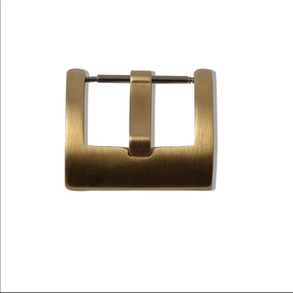 18mm watch strap buckle in 100% Bronze will patina with time